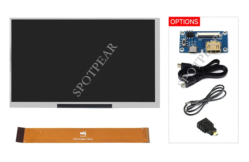 qled integrado hdmi, porta cabo ffc 1024x600
