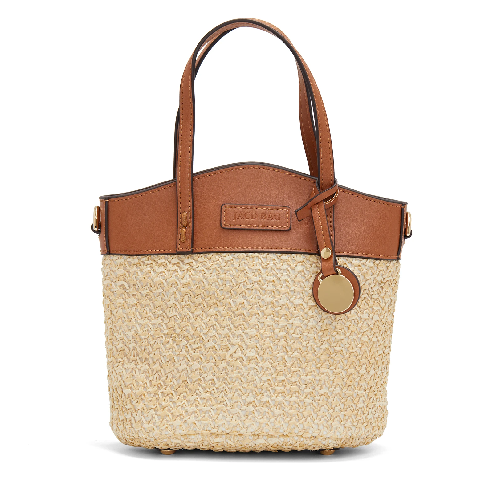 Borsa A Tracolla In Paglia Per Donna, Borsa A Secchiello In Rattan Intrecciato In Paglia Da Spiaggia Da Donna