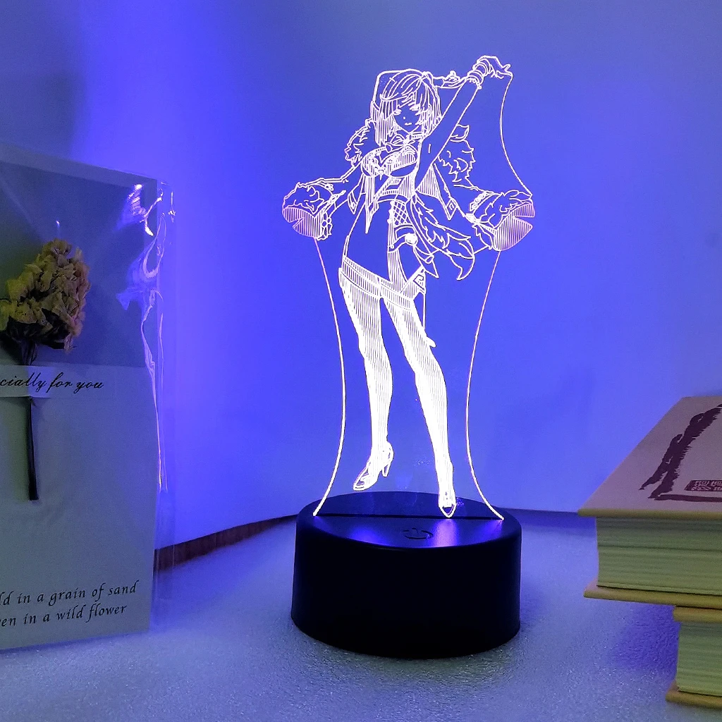 さゆGenshinインパクトは 3DランプLllusionライトデスクランプ日本のアニメライト 子供の寝室の装飾ナイトライト誕生日ギフトマンガ