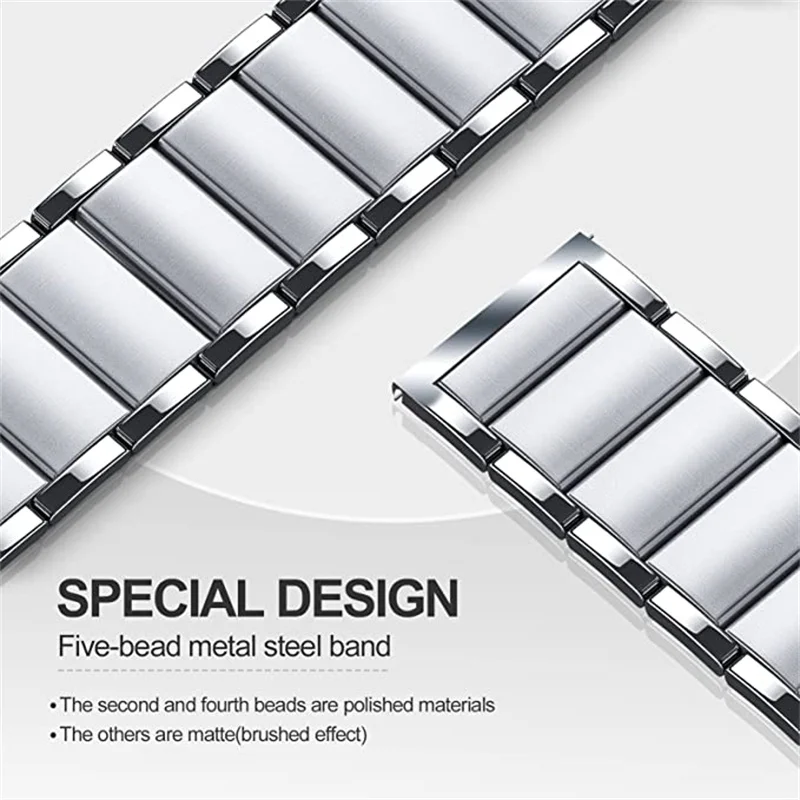 Magnetic Stainless Steel Watch Strap - Adjustable Metal Bracelet