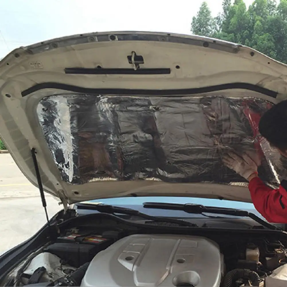 Car Sound Deadener Mat Noise Insulation Deadening for Hood Engine Sticker Absorption Heat