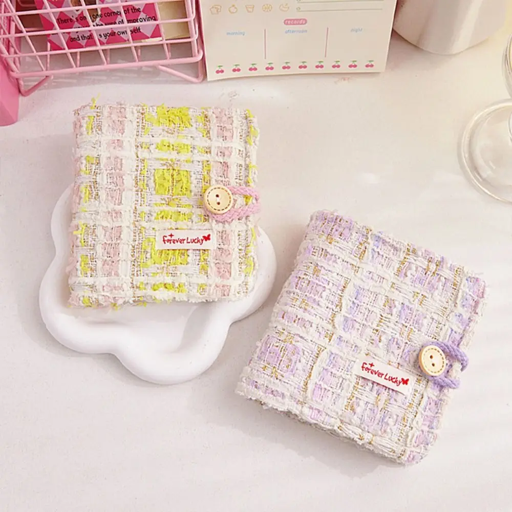 New PP Card Book Fabric Gift Photo Collect Book Mini Office Supplies Loose-leaf album