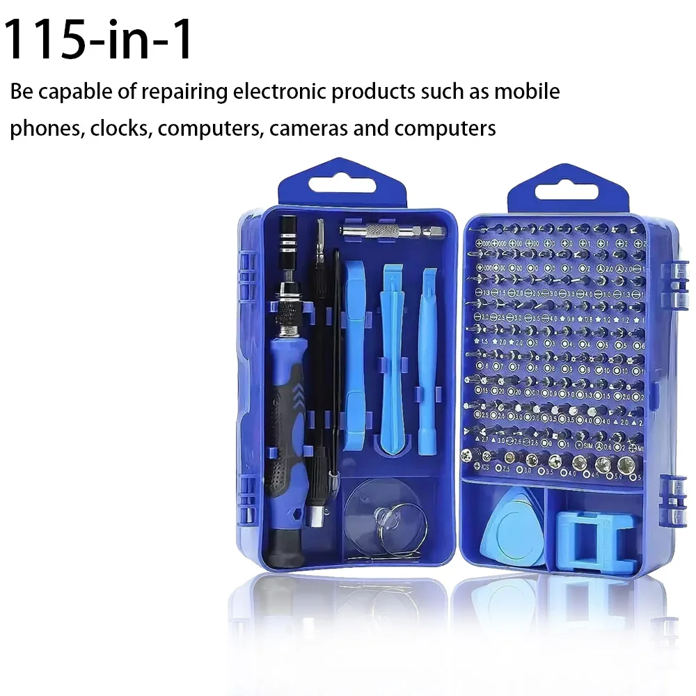 Computer Repair Kit 115 in 1 Magnetic Laptop Screwdriver Kit Precision Screwdriver Set Small Impact Screw Driver Set with Case