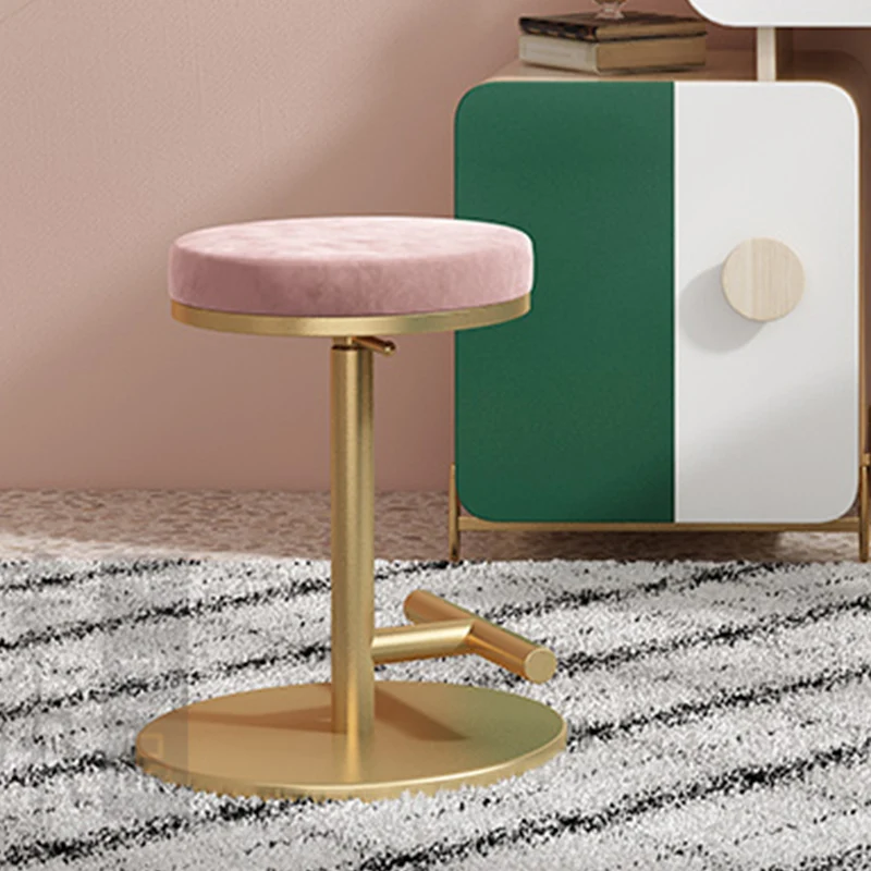 

Luxury Pink Dining Chairs Modern Office Velvet Gold Ergonomic Dining Room Chairs Bedroom Balcony Metal Sandalye Furniture XY50DC
