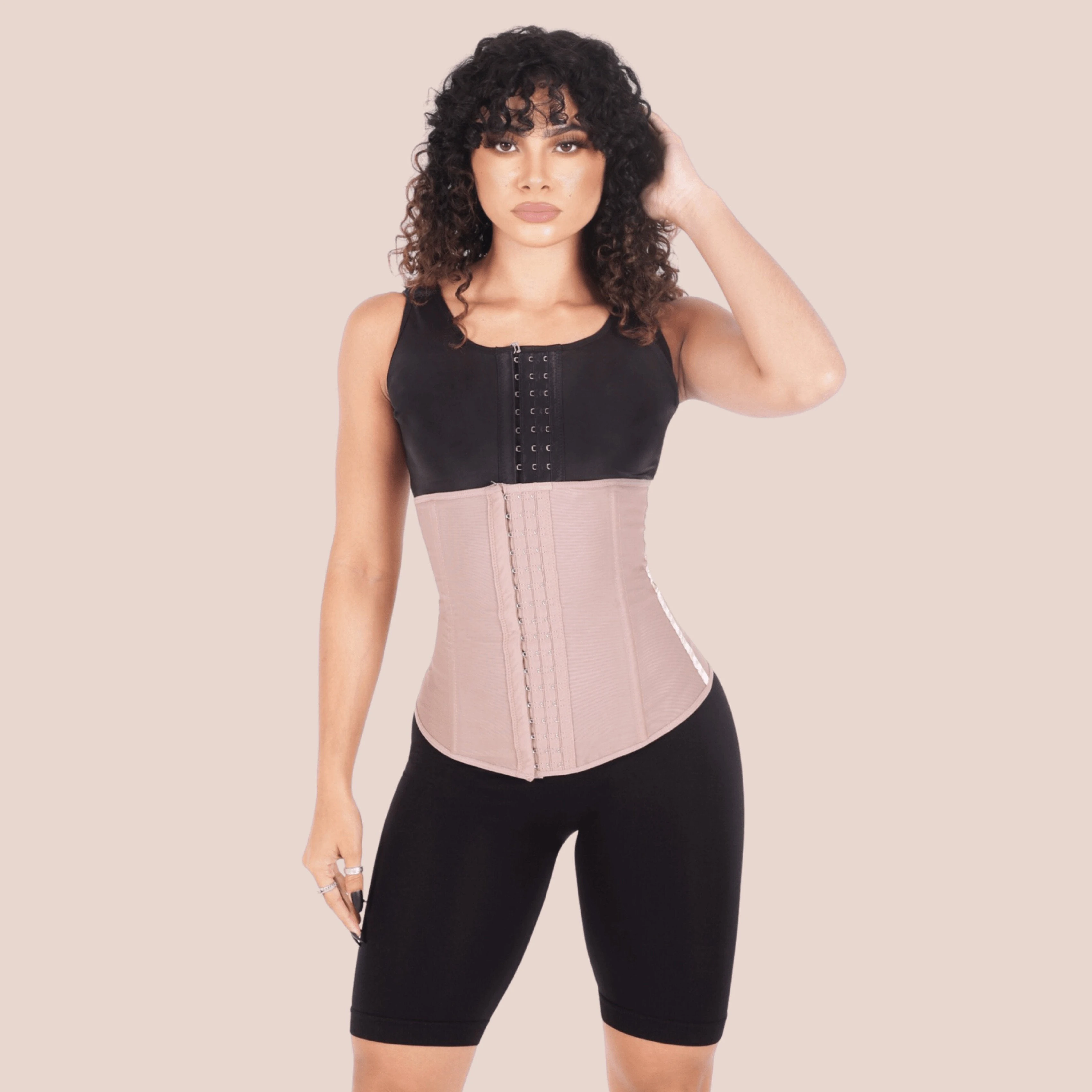 Fajas Colombian Girdle Waist Trainer Double Compression BBL Shorts