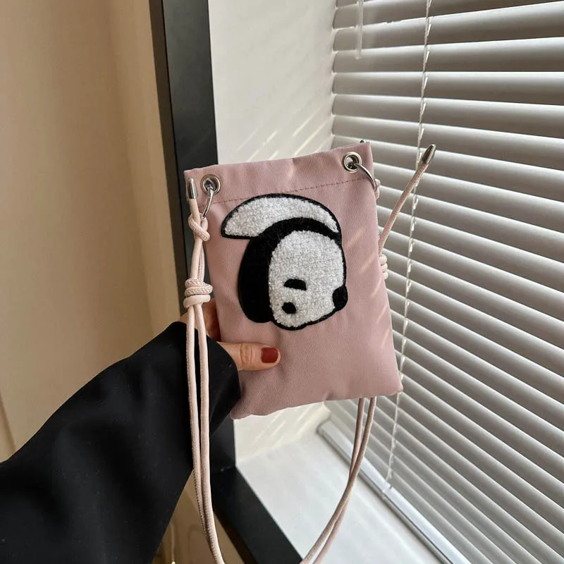 

Design Cute Plush Mobile Phone Bag Fashion Small Bag New Women's Shoulder Crossbody Bag Simple Sweet Panda