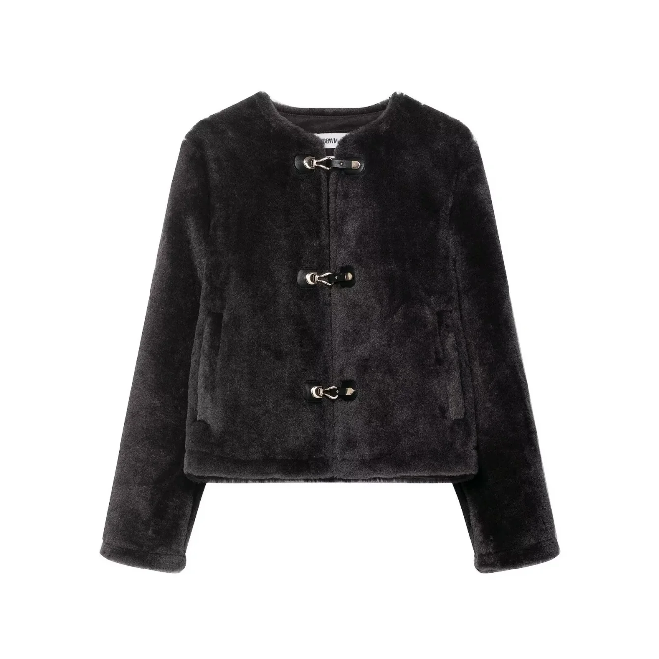 Women Double-Sided Fake Fur Short Jacket Female Loose Casual Single-Breasted Coat Autumn Winter Full Sleeve Jacket Streetwear