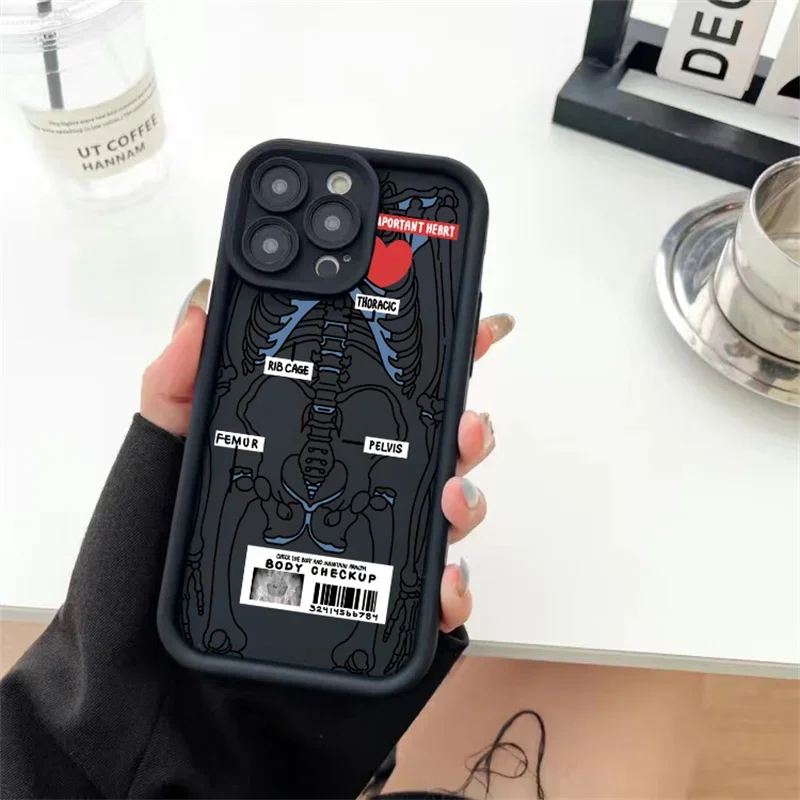 Heart Skull Protective Phone Case