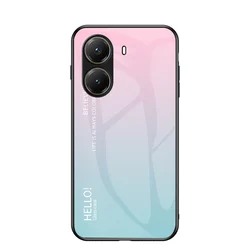 Gradation Tempered Glass Hard Phone Back Protection Cover - Shockproof for Redmi Turbo4 (1)