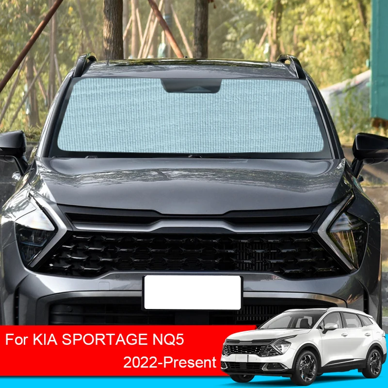 

Front Windshield Sunshades UV Protection For KIA Sportage NQ5 2022-2025 Window Curtain Sun Shade Visor Protector Car Accessories