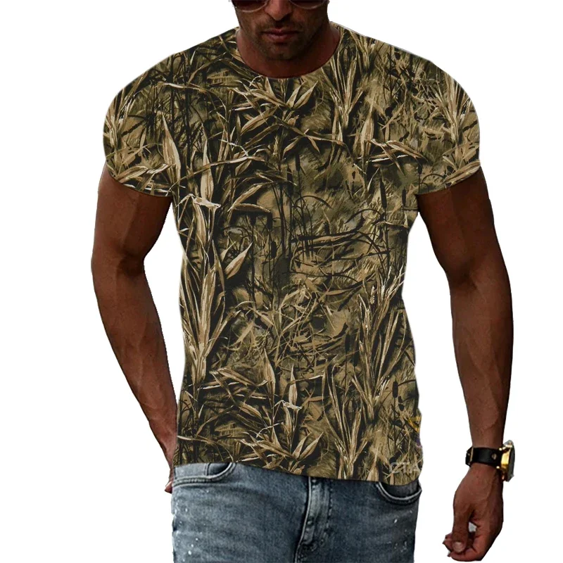 

New Summer Fashion Personality Camouflage T-shirt for Men Interesting Casual Print Short Sleeve Tees Hip Hop Harajuku Trend Tops
