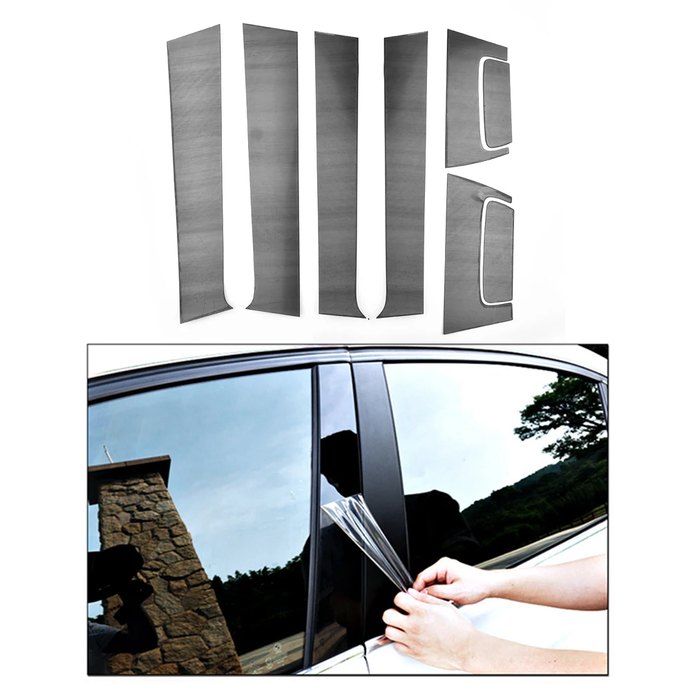 

8pcs/set Car Black PC SIde Door Casement Pillar Cover Trim Car Exterior Stickers Accessories For Honda HRV HR-V 2016-2020