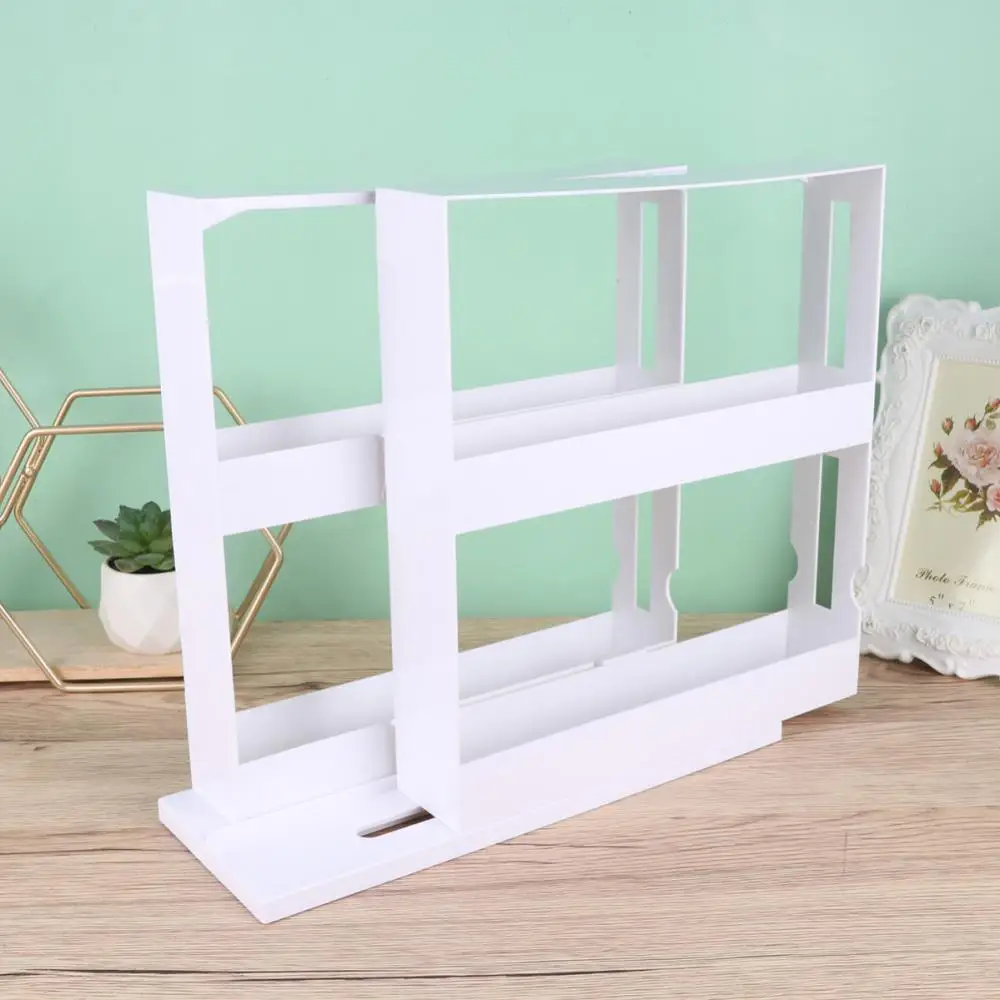 Spice Storage Rack Slide Rail Saving Place Rotate Durable Practical Kitchen Storage Holder Storages-tool Organizer Box Household