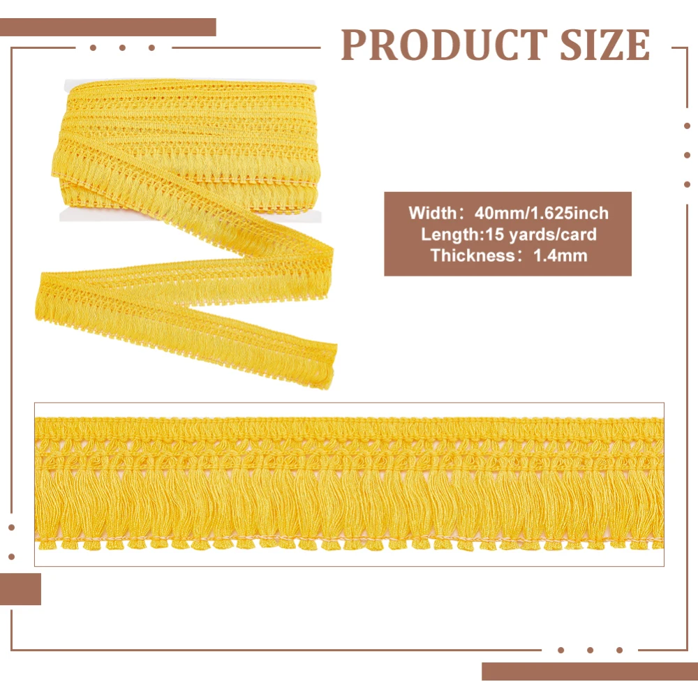 AHANDMAKER Gold Gimp Zopf Borte 15 Yards - 5/8 Zoll Geflochtenes Polyesterband Für Näharbeiten