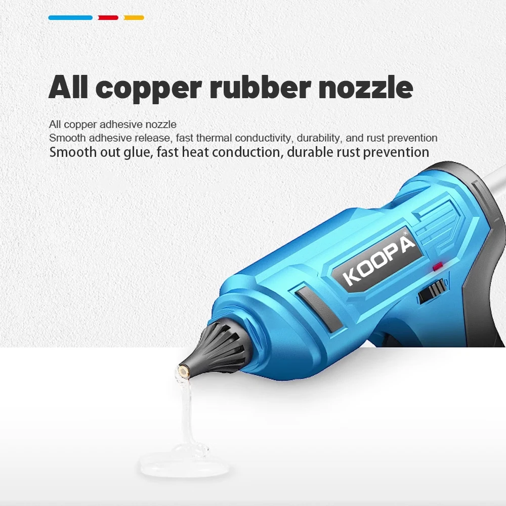 Koopa Fast Preheating Cordless Rechargeable Hot Glue Gun with 10Pcs Premium Glue Stick for 18V Makita Battery, for Art, Wood 3