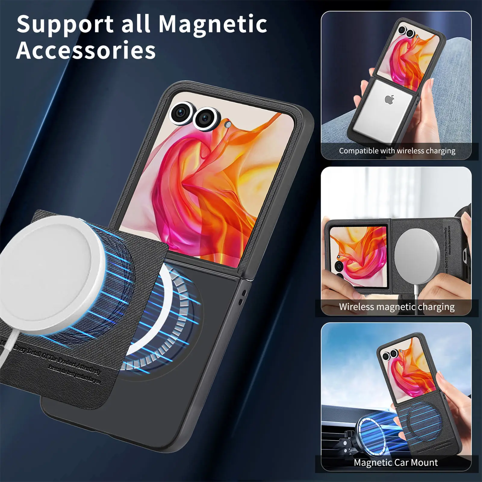 Magnetic Fabric Texture Shockproof Case with Magsafe Compatibility