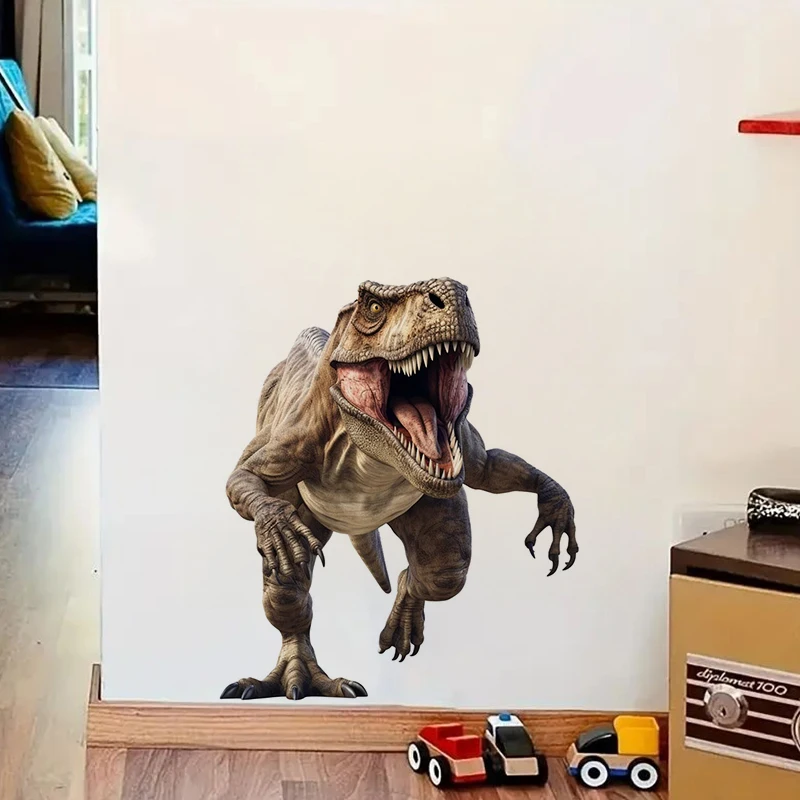 3D T-Rex Dinosaur Sticker Water-proof Home Wall Decal Switch Bathroom Cabinet Door Toilet Car Laptop wall stickers