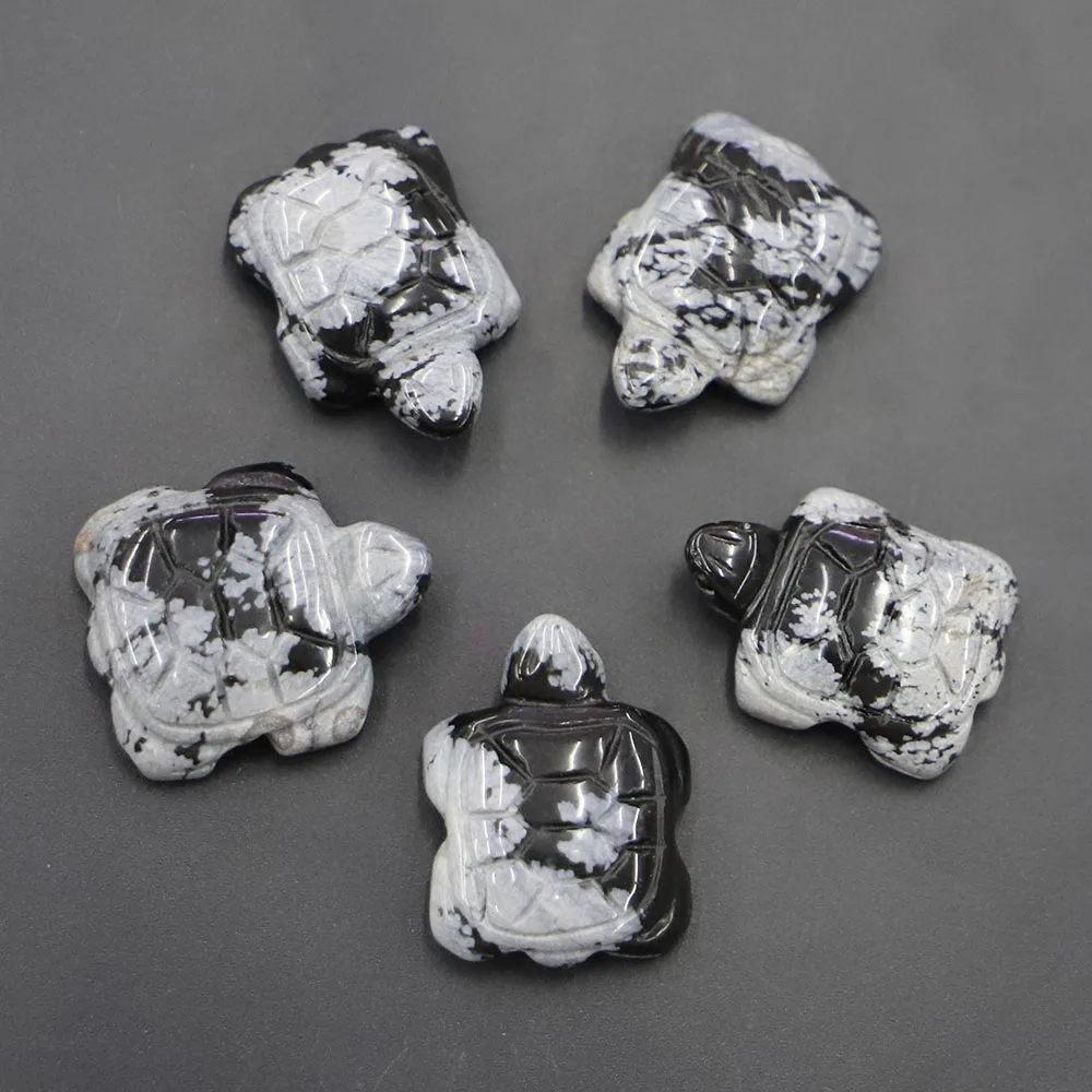 Free Shipping Natural Stone Hand-carved Turtle Decoration Small Animal Semi-precious Charm Jewelry Accessories Wholesale 8Pc/Lot