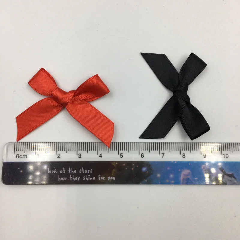 100Pcs Ribbon Bows Small Size Satin Ribbon Satin Ribbons Ribbon Decoration Ribbon Supplies for DIY Handwork Appliques Clothing Accessories Party Decoration