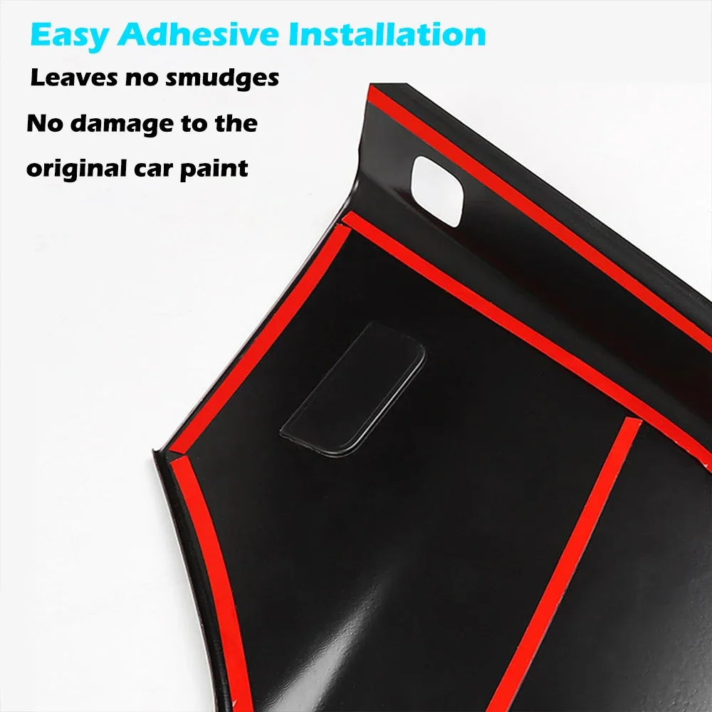 Door Anti Kick Plate for Tesla Model 3 Model Y ABS Carbon Fiber Panel Anti-Scratch Pad Stickers Door Protector Cover Accessories