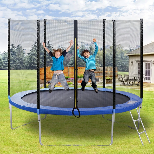 Duke Afgørelse attribut Outdoor Trampoline With Safety Fence And Ladder, 10ft Garden Trampoline  With 150kg Passed Gs And Tuv Test - Playhouses - AliExpress