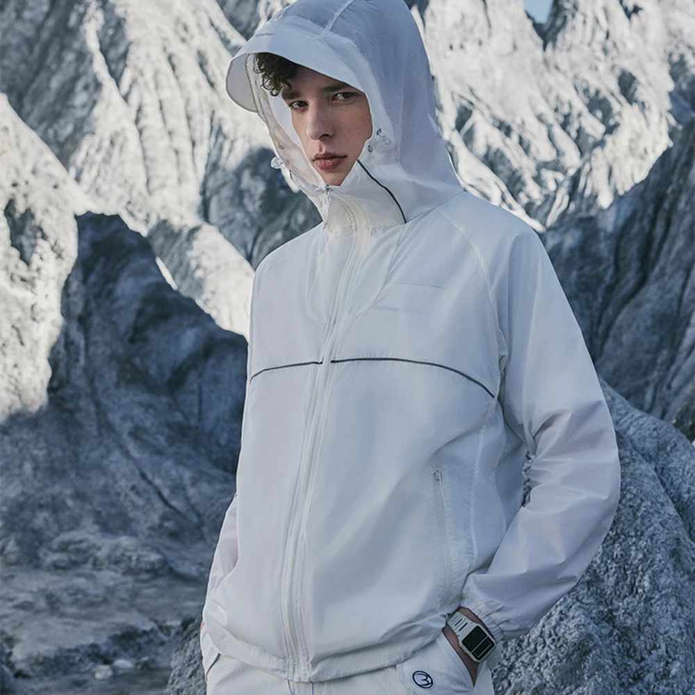 

Naturehike Reflective Function Sunscreen Clothing Summer Outdoor Running Hiking Ice Feeling Breathable UV Protection Hooded Coat