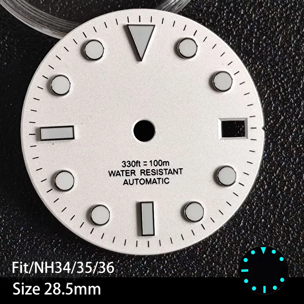 Custom Blue Luminous Multi-Color Calendar Watch Dial Replacement Accessory