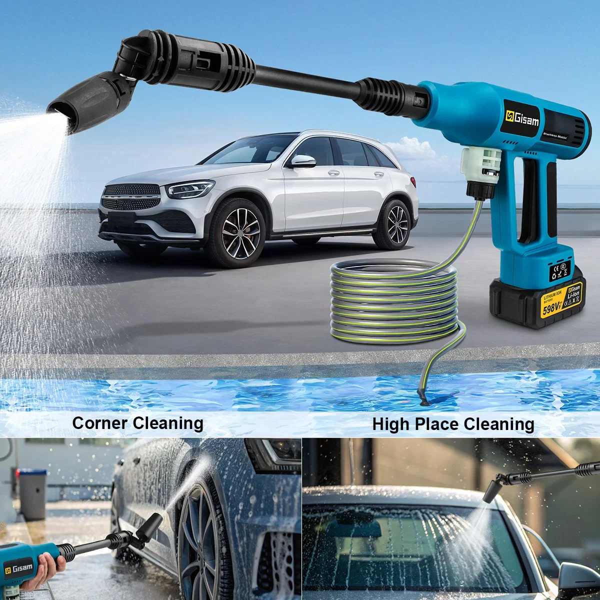washing bike with cordless washer
