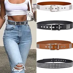 Temperament Shiny Rivet Wide Cummerbunds Fashion All-matched Elastic Wide Waistbands Universal Punk Rock Style Belt Popular