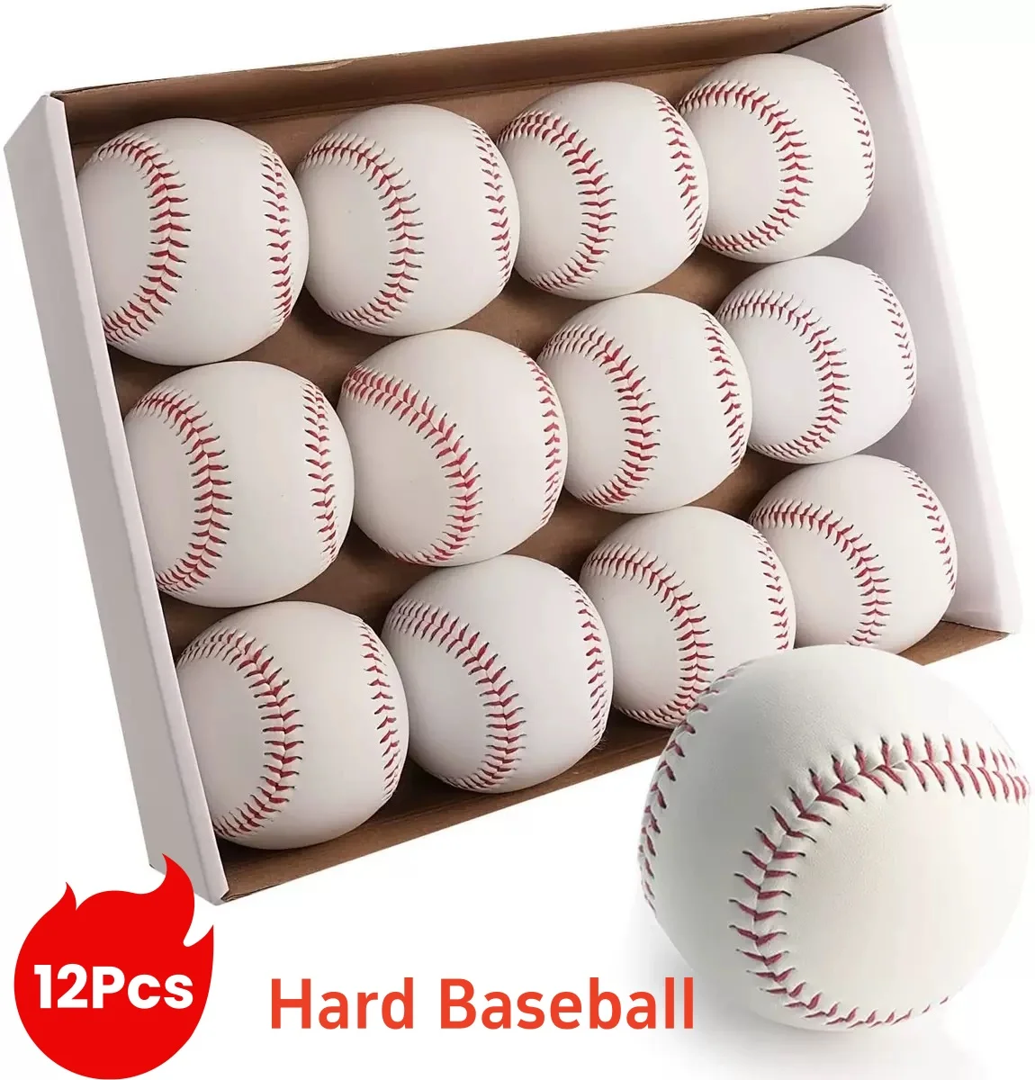 Handmade White Training Baseballs for Safe Practice and Team Games