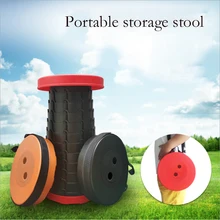 

300kg Bearing Retractable Fold Stool Outdoor Flexible Stool Stretching Fishing Camp Outdoor Folding Chair PP Material Portable