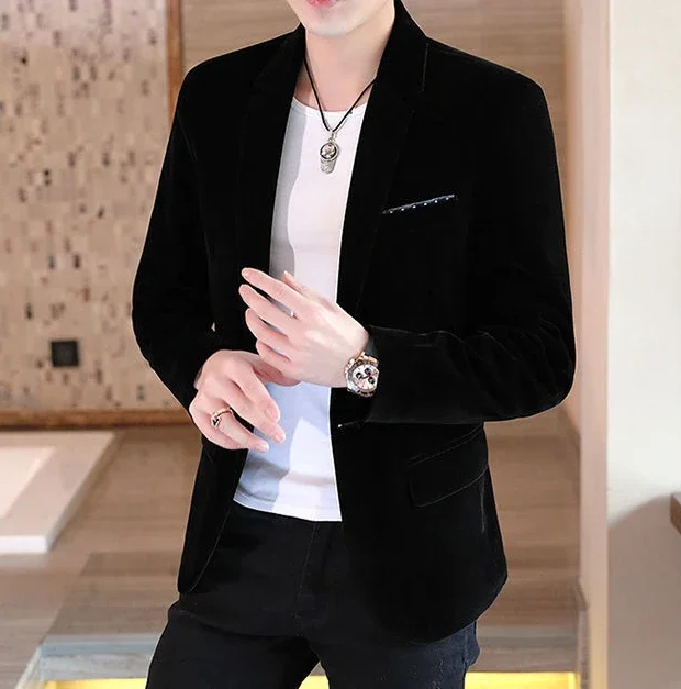 Men's Long Sleeve Duffle Blazer Suit