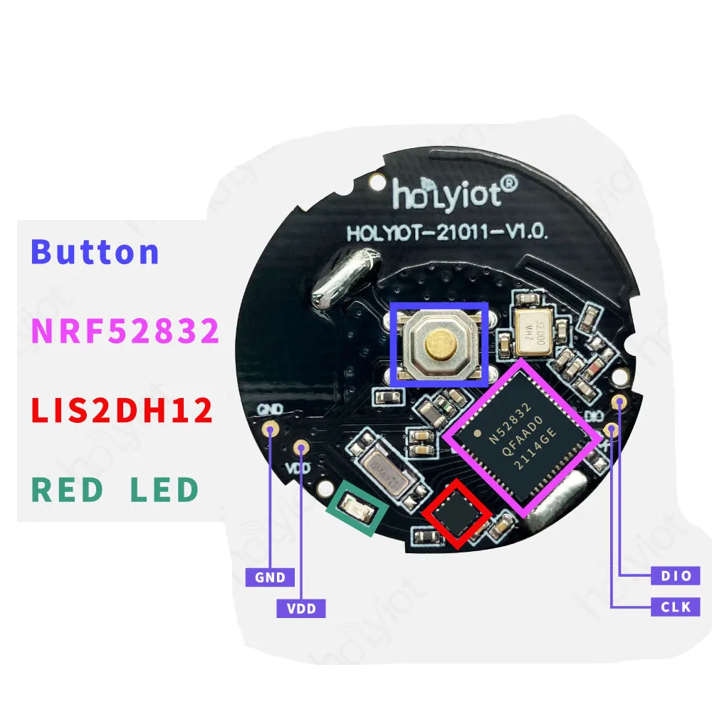 

Holyiot nRF52832 2.4GHz BLE Bluetooth 5.0 Low energy Module ibeacon 3axis Accelerometer Sensor Indoor Positioning Beacon