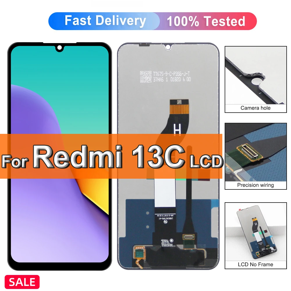 AGCUT Display für Redmi 13C LCD Bildschirmersatz für Xiaomi Redmi 13C
