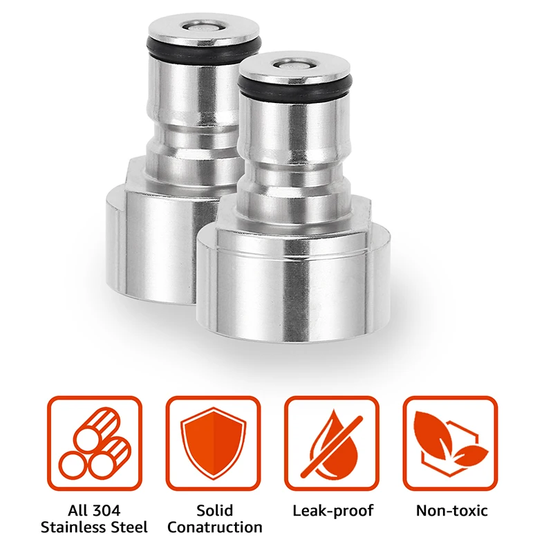 Adaptateur de coupleur de fût, 2 pièces Verrouillage à billes en acier