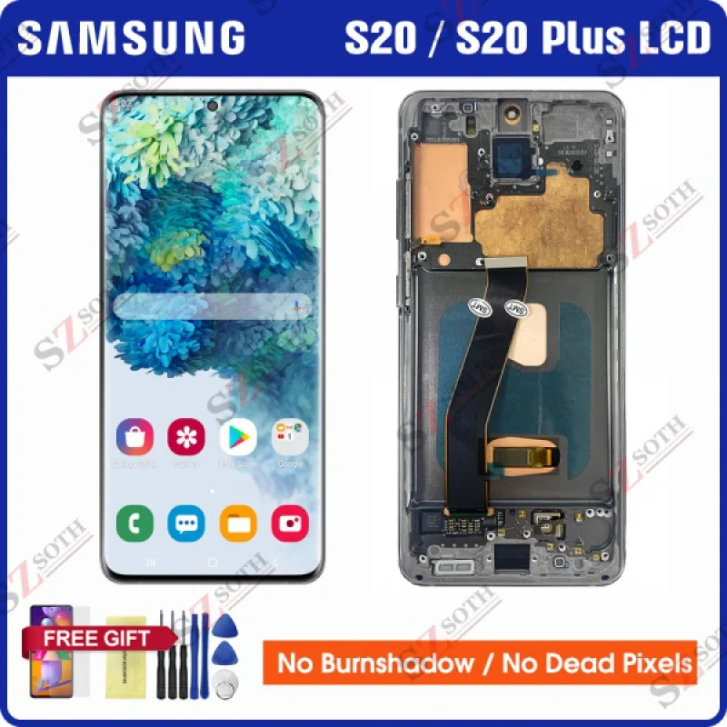 

Original Samsung Galaxy S20 G980 G980F G980F/DS Lcd Display Touch Screen Digitizer For Samsung S20 Plus S20+ G985 G985F Lcd