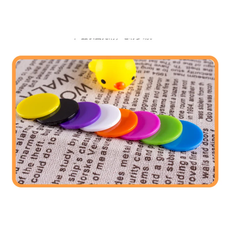 Plastic Poker Chips Casino Bingo Markers for Fun Family Club Carnival Bingo Game Supplies 25mm 9 Colors 100Pcs poker chips math bingo chips