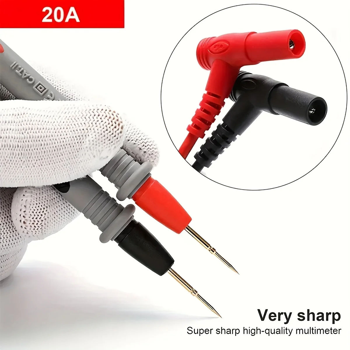 100cm 전기 멀티미터 테스트 리드 디지털 멀티 미터 테스터 리드 프로브용 범용 1000v 10A 프로브 멀티미터 테스트 리드