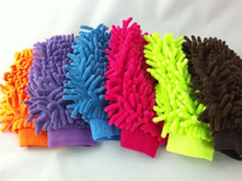 Car Wash Gloves Chenille Coral Fleece Gloves Washing Wiper Car Cleaning Towel Auto Dust Washer Mitt Cleaning Accessories car cleaning gloves