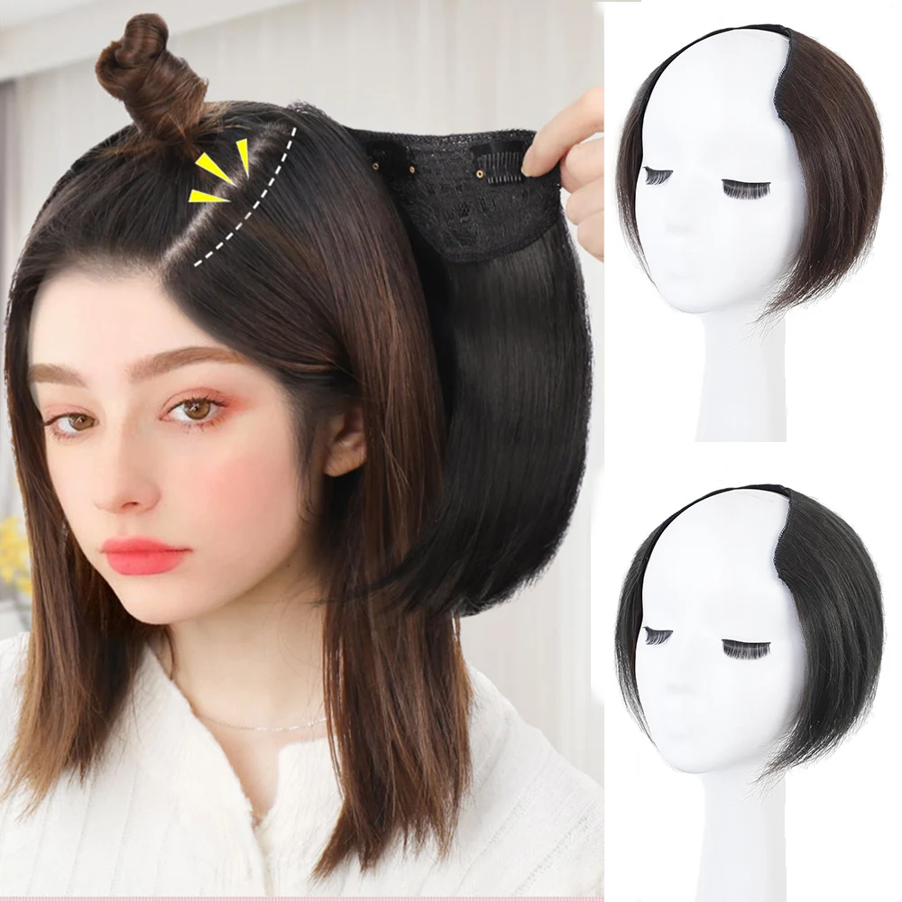 WEILAI-Extensão Perucas Sintéticas para Mulheres e Meninas, Acessórios para Cabelo, V Hair Pads, Aumento de Volume, Top