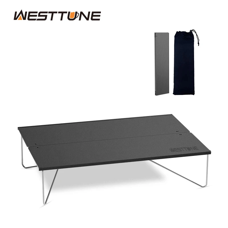 Camping Table WESTTUNE Pop-Up Outdoor Mini Portable Table Ultralight Aluminium Alloy Folding Coffee Table For Hiking Picnic BBQ Camping Supply