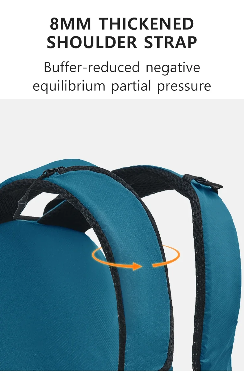 Naturehike Outdoor-Rucksack 18L 22L 25L 30L Ultraleichter Wasserdichter Faltbarer Rucksack für Herren und Damen Camping-Wanderrucksack – Detail 10