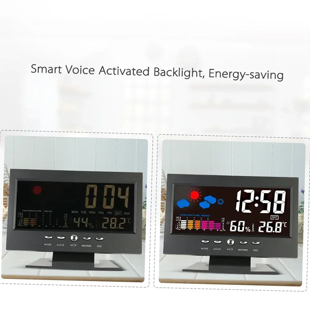 Digital Weather Station Clock Thermometer Hygrometer