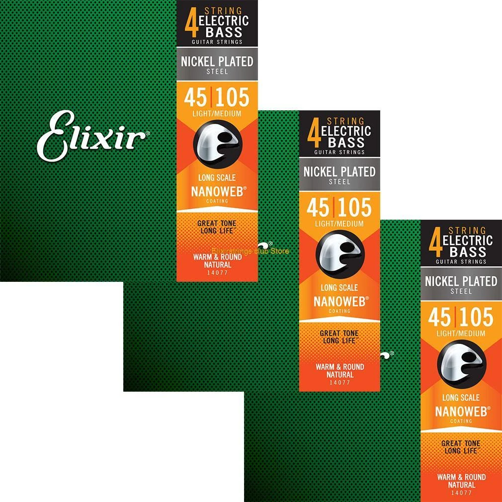 Elixir Bass Strings Stainless Steel Elixir 5 String Bass Strings 1