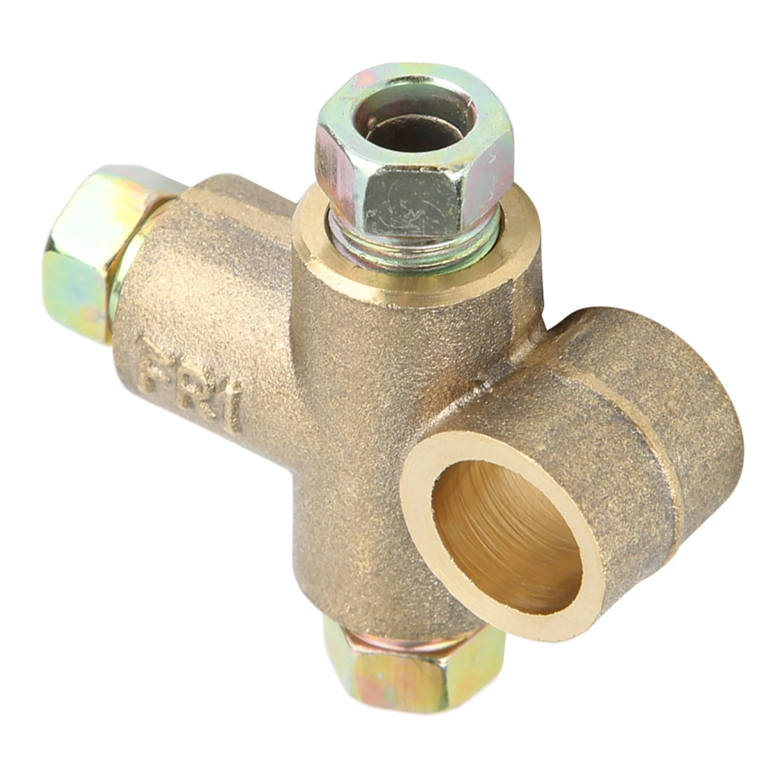 3 Way T shape Brake Tee With 3 Male Nuts Short Union M10 3/16in Pipe 10mm brake oil connector,brake adapter,parts adapter