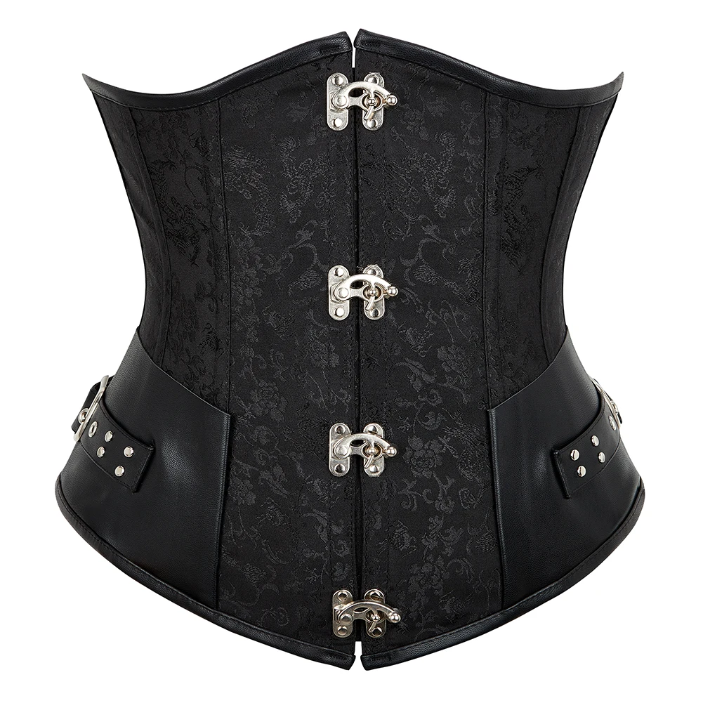

Steampunk Underbust Corset Women Corselet Gothic Vintage Basques Cupless Bustier