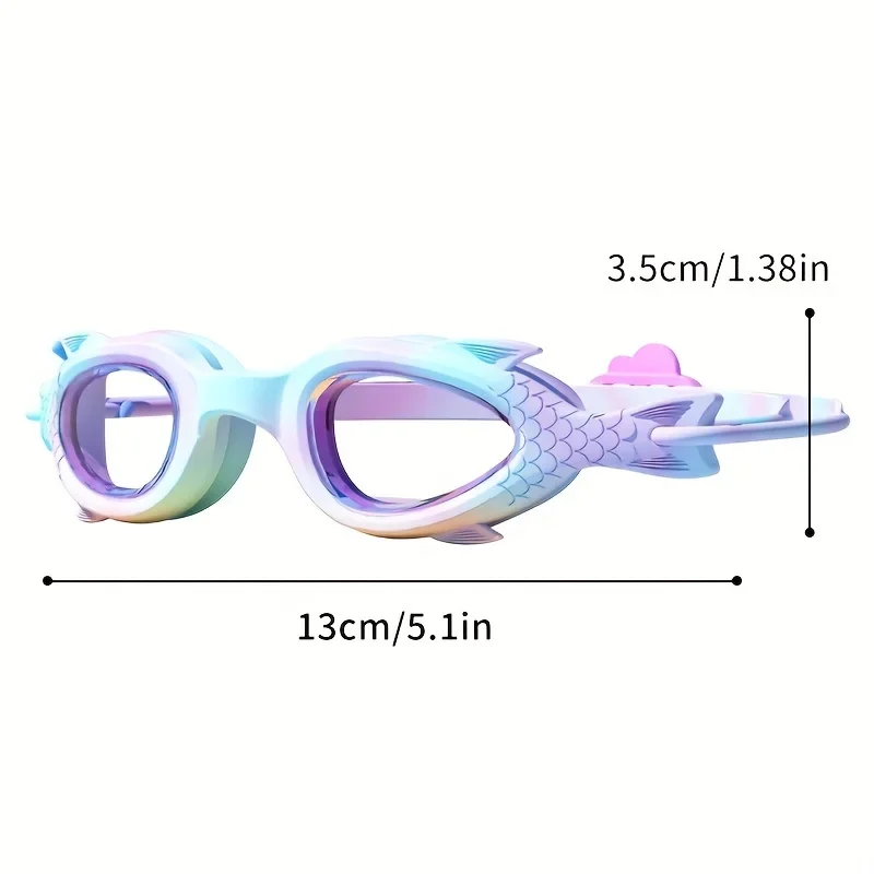 Kids Fish Swimming Goggles with Fish Silicone Cap for Boys and Girls Waterproof and Anti-fog Clear Vision Professional Water 4