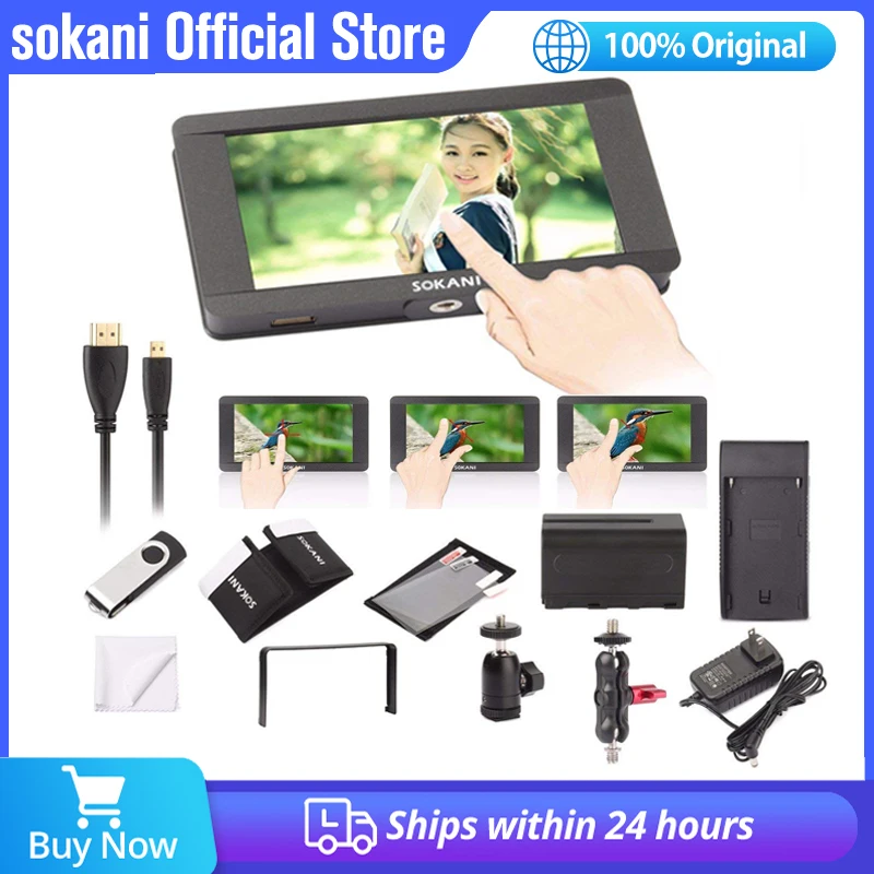 Sokani Sk-5 5 "4K Supporto Segnale E Touch Screen 1920 X1080 Hdmi On-Camera Lcd Field Camera Video Monitor Per Sony Panasonic