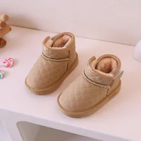 Baby Girls Snow Boots Autumn Winter Children Warm Outdoor Cotton Shoes Waterproof Windproof Anti-Slippery Plush Kid Casual Boots 3