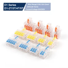 

5/10PCS Transparent Splitter Universal compact conductor Wire Connector Can be fixed splicing Terminal Block with Lever 28-12AWG
